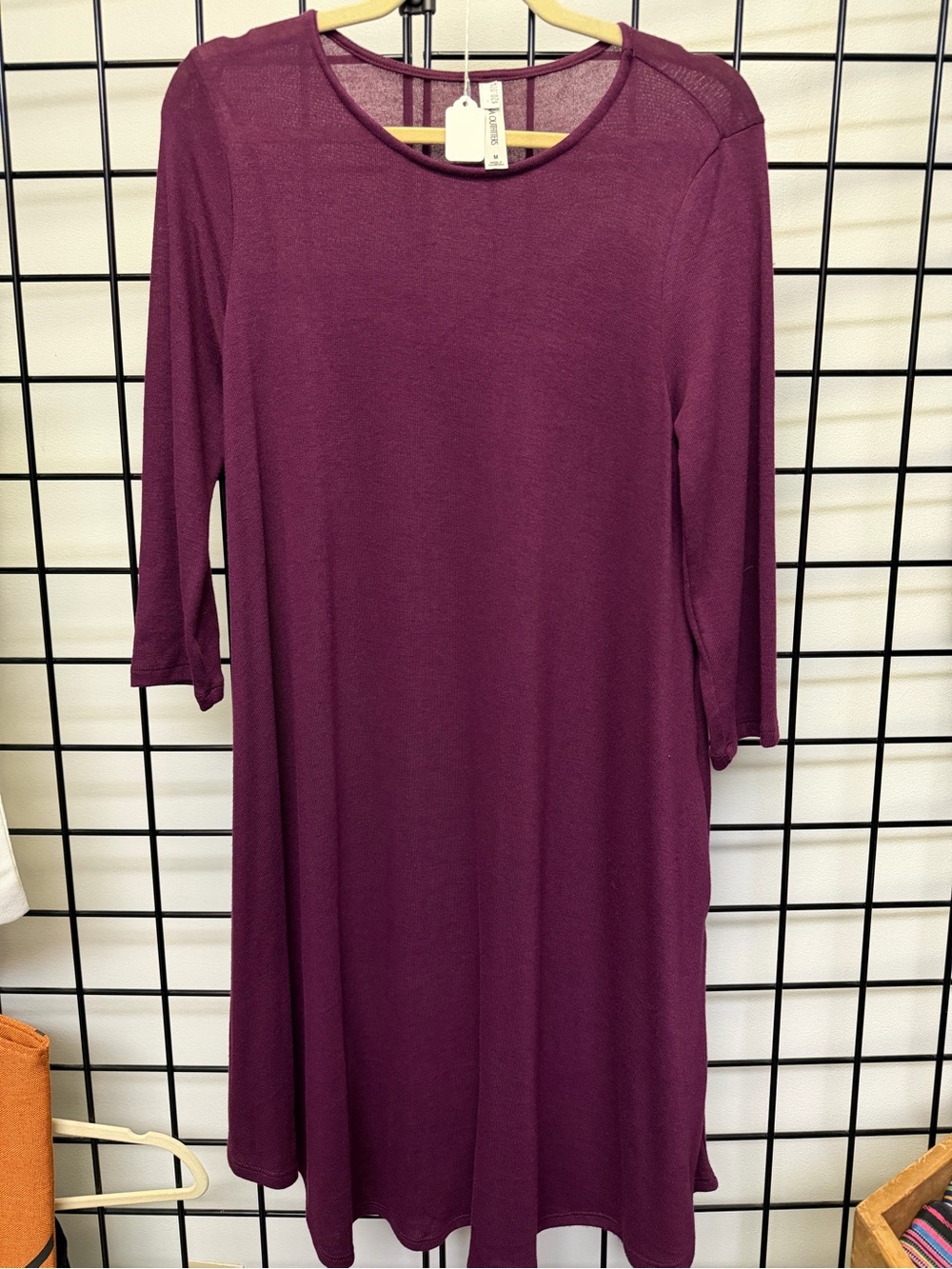 Women's Plum A-Line Knit Dress